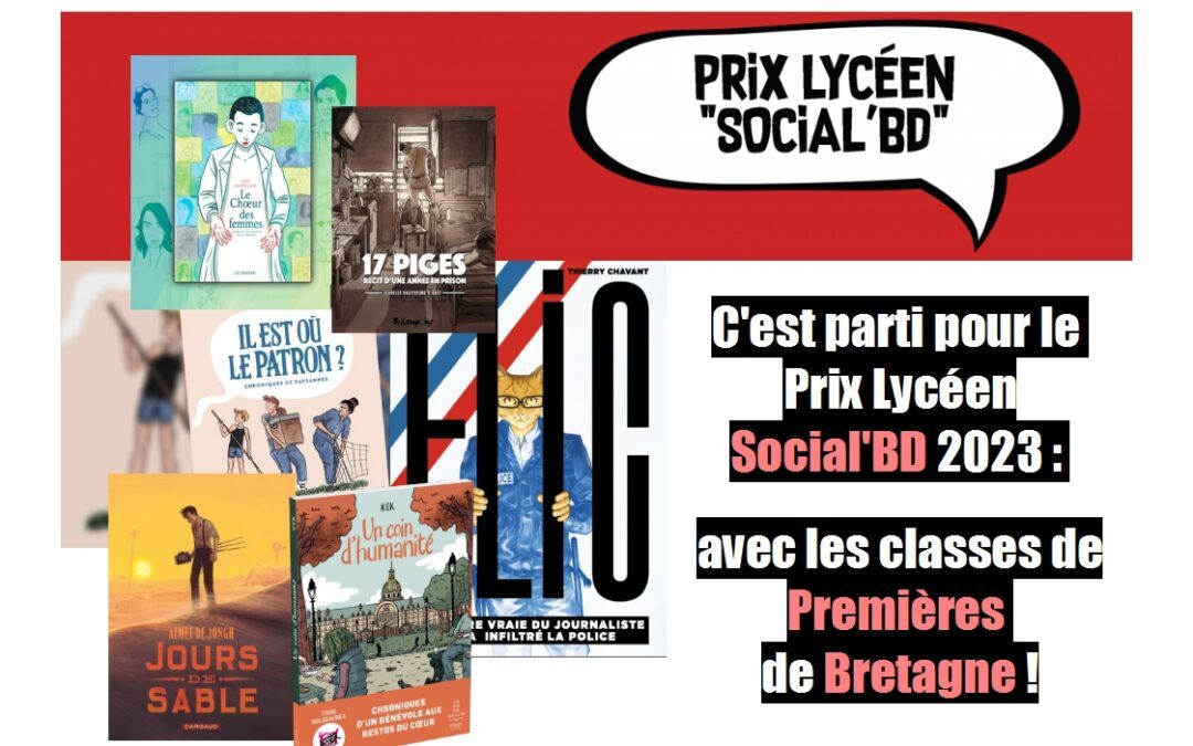 Les classes de Premières du Collège et Lycée de Bretagne font partie du jury 2023 du Prix Lycéen Social’BD