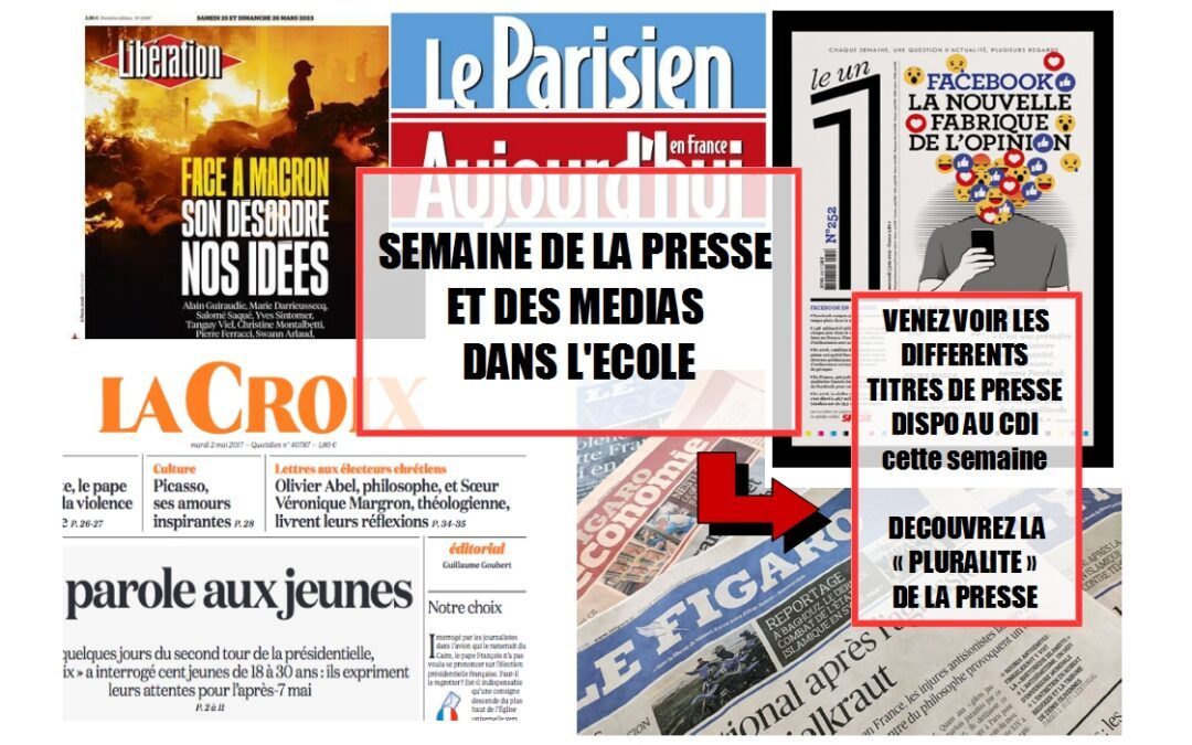 Semaine de la Presse et des Médias dans l’Ecole